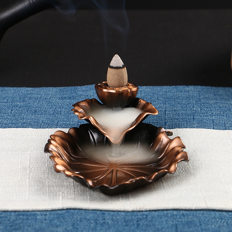 Thác Khói Trầm Hương Bằng Hợp Kim Kẽm Hình Hoa Sen