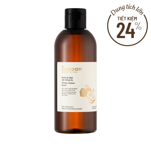 [ Big Size ] Toner bí đao Cocoon  310 ml dành cho da dầu, cân bằng độ PH trên da