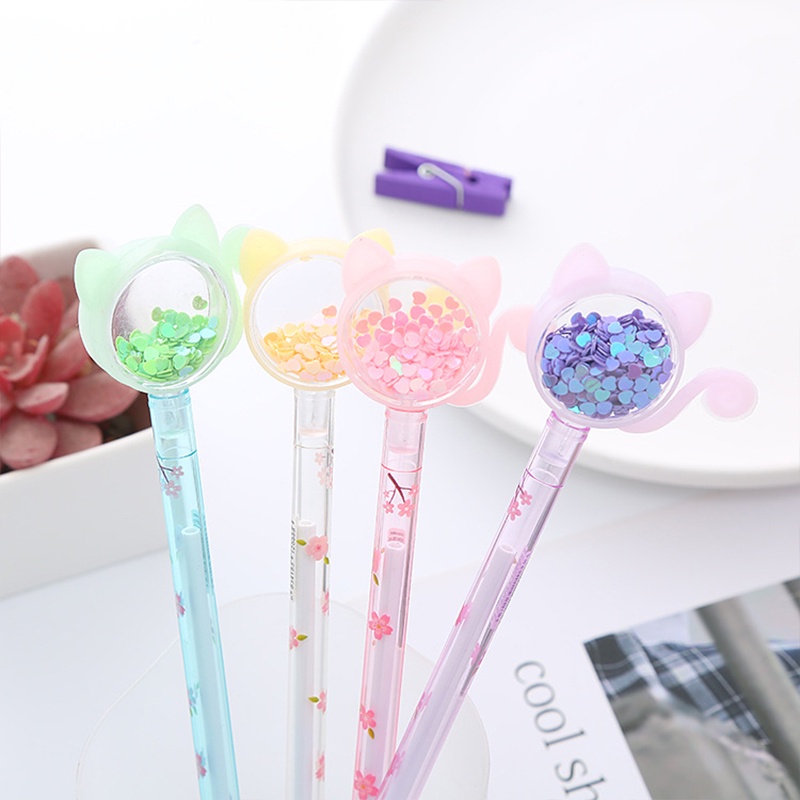 Bút Bi Hình Mèo Dễ Thương Ngòi 0.5mm