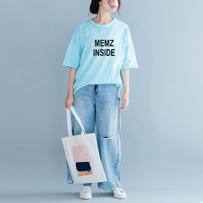 Aó Thun Tay Lỡ In Chữ Memz Inside, Aó Thun Nam Nữ Unisex In Chữ Cá Tính - ATIN06 | BigBuy360 - bigbuy360.vn