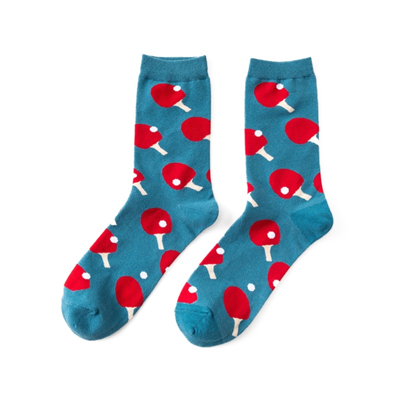 Đôi vớ cotton họa tiết hình học nhiều màu sắc thời trang cho nam và nữ