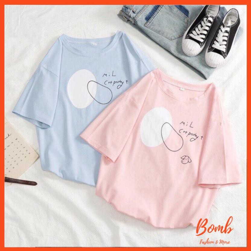 Sale hot! Áo thun form rộng tay lỡ (40-70kg) in hình quả trứng cực đẹp,áo phông dáng rộng siêu hot hit giá rẻ 😍