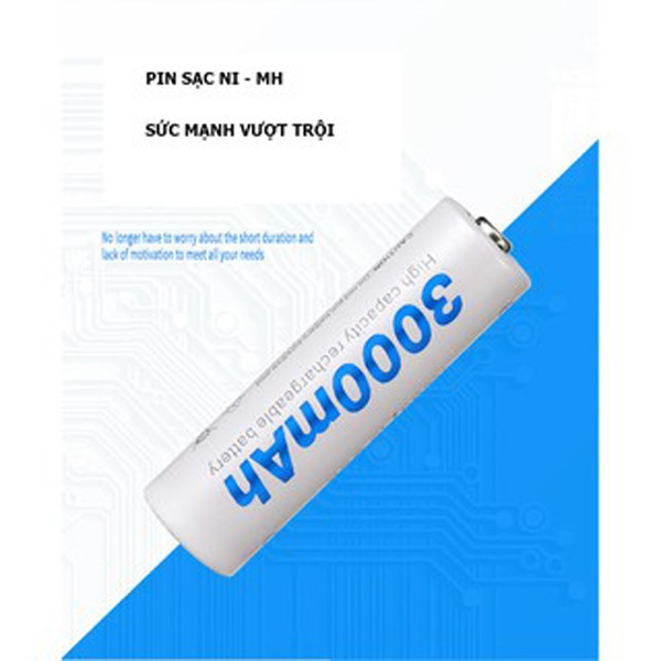 Pin sạc AA 3000mah Beston Chính Hãng - Vỉ 2 viên.