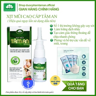 Xịt Mũi Cao Cấp Tâm An - Viêm Mũi, Viêm Xoang Hắt Hơi, Sổ Mũi, Nghẹt Mũi, Ngứa Rát Mũi
