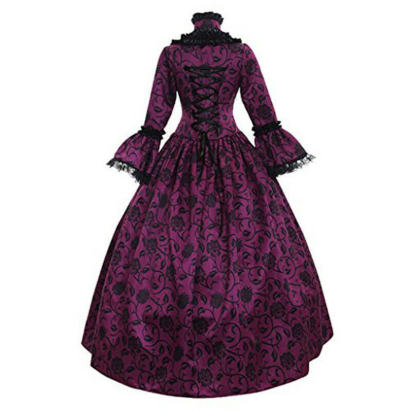 new Vintage Gothic Victorian Renaissance Witch The Middle Ages Cosplay Halloween Costume
