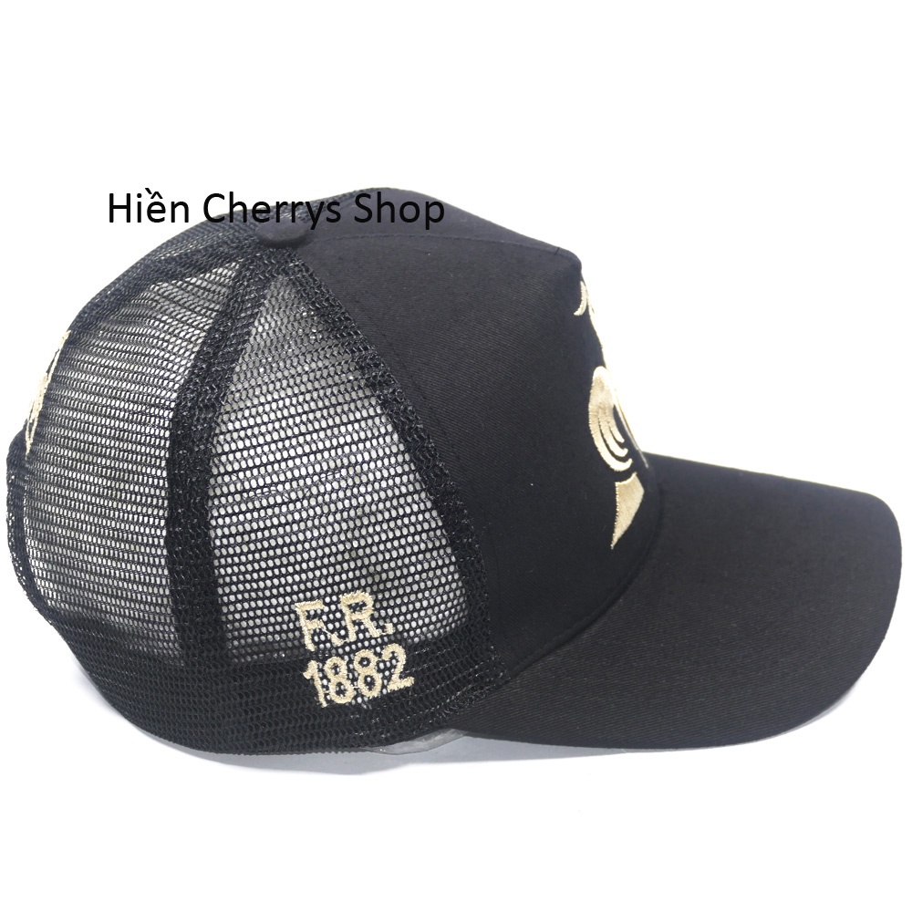 Nón kết lưới thêu hình con gà kiêu cao cấp, khóa nhựa - Kiểu dáng thời trang cá tính thích hợp cho mọi người
