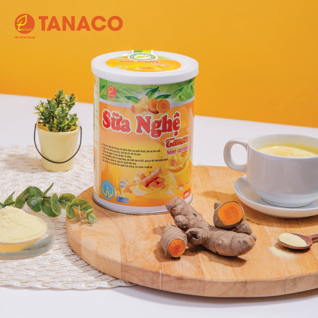 Sữa nghệ Tanaco Nano Curcumin hỗ trợ tiêu hóa, chống ung thư, làm đẹp da, phục hồi vết thương