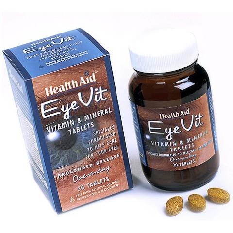 Healthaid Eyevit – Hỗ trợ tăng cường thị lực, giúp mắt sáng khỏe, làm chậm thoái hóa điểm vàng (lọ 60 viên)