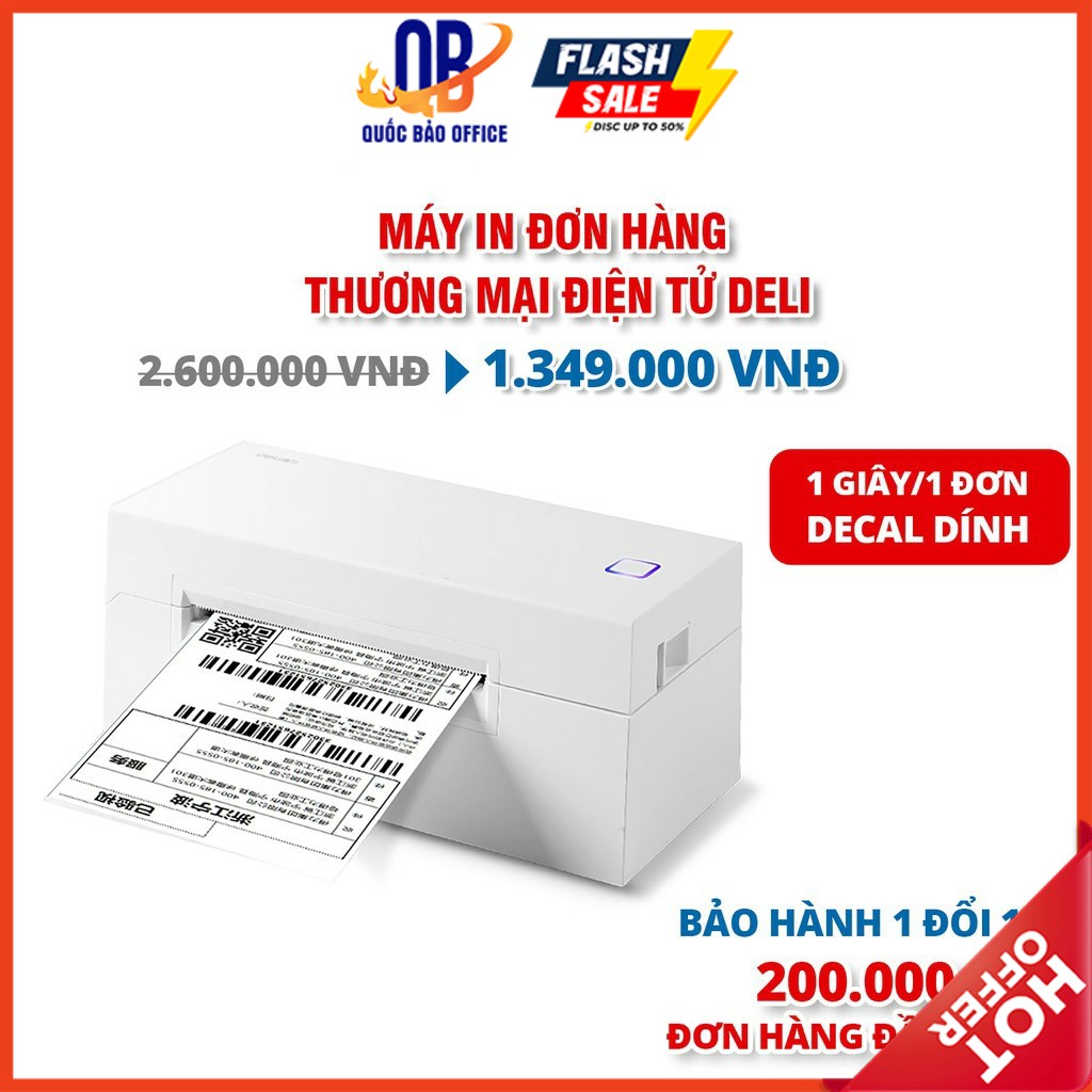 MÁY IN HÓA ĐƠN CHUYÊN DÙNG TMĐT DELI - 1 ĐƠN MỖI GIÂY - 15208 - QUỐC BẢO OFFICE