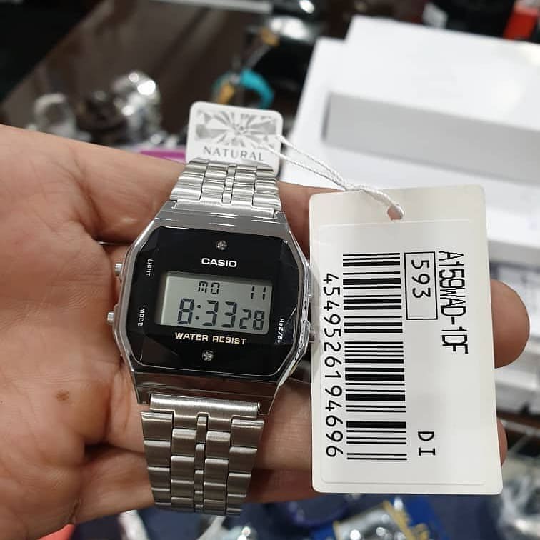 Đồng hồ nam nữ dây kim loại chính hãng Casio A159WAD-1DF - Dvauthentic.vn