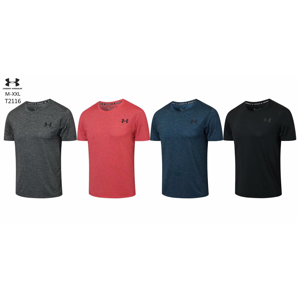 Under Armour Áo thun ngắn tay thể thao nam Thể thao thoáng khí hàng đầu Chạy thoáng khí