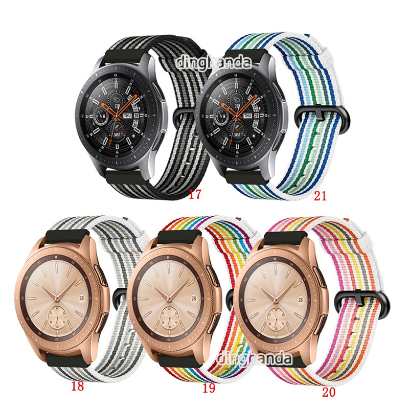 Dây đồng hồ dệt sợi nylon nhiều màu thay thế cho đồng hồ Samsung Galaxy 46mm 42mm
