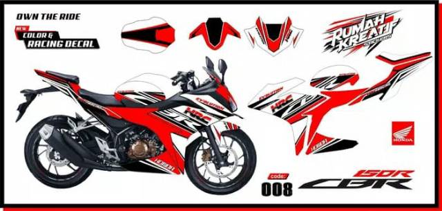 Dải Dán Trang Trí Thân Xe Mô Tô Honda Cbr 150