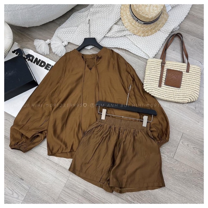 Set bộ tơ nhật nâu tây