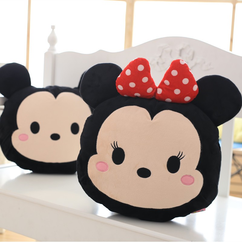 Bộ Chăn Gối 2 Trong 1 Hình Mickey Minnie Dễ Thương