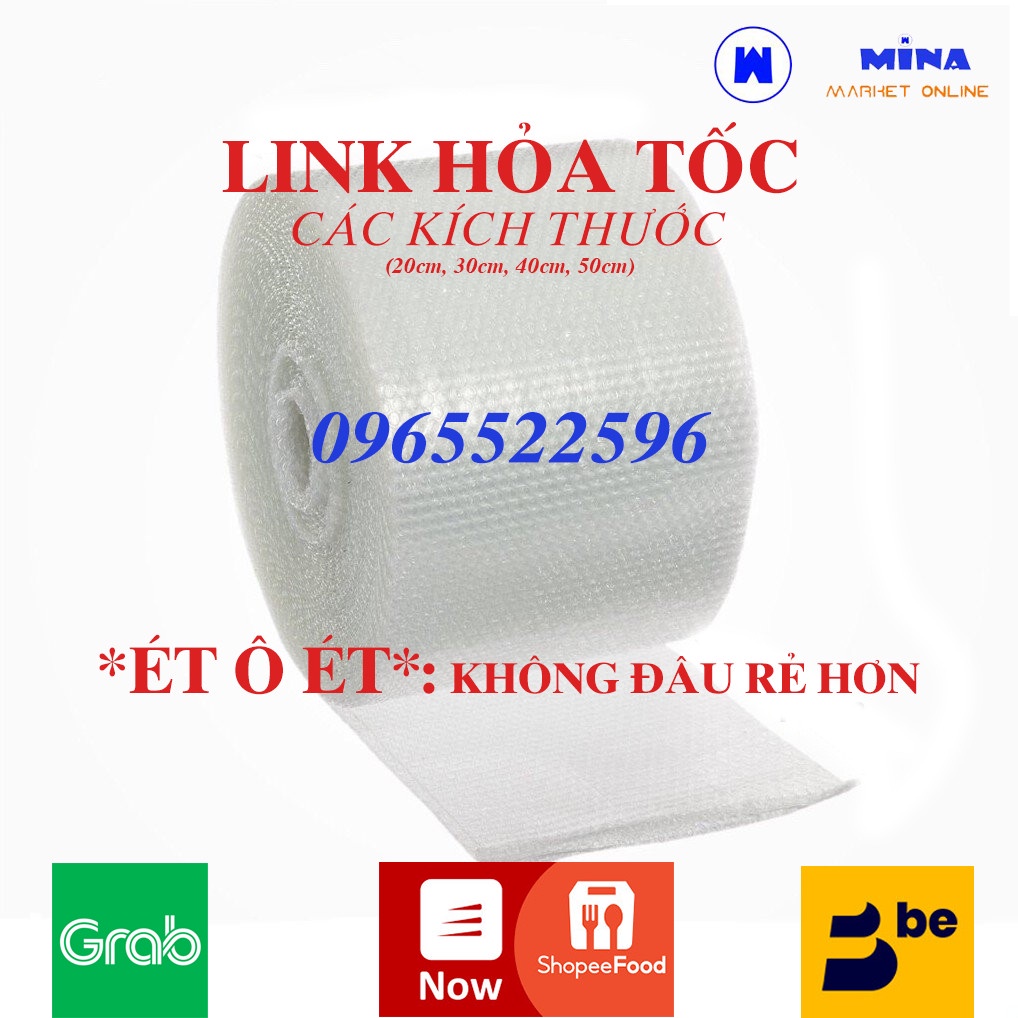 ( hỏa tốc ) Cuộn bóng khí các kích thước  - xốp nổ - Gói hàng - Bọc hàng - xốp chống sốc 20cm, 30cm , 40cm, 50cm,...