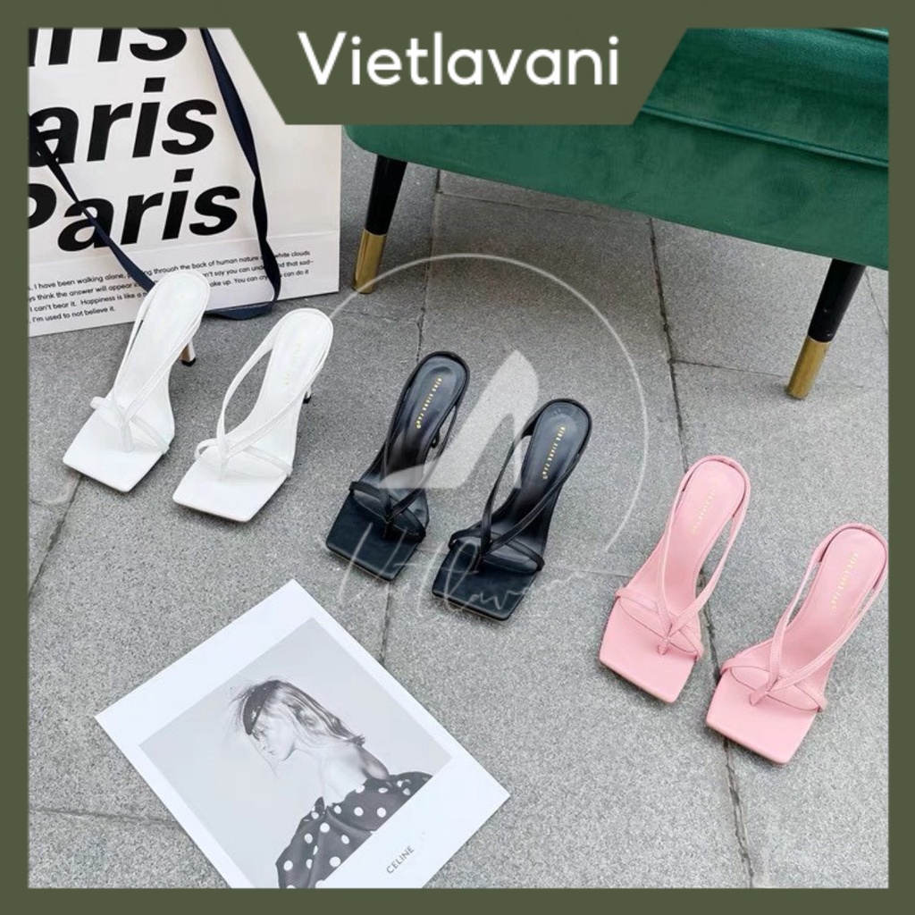 Guốc xỏ ngón trẻ trung mã BBG21 cao 4 VÀ 7P có 2 màu Trắng và Đen