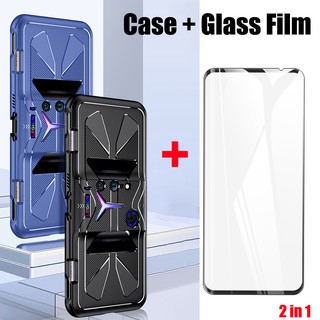 Ốp điện thoại TPU bảo vệ 2 trong 1 + Phim bảo vệ màn hình kính cho Lenovo Legion Phone Duel 2 Ốp lưng cho Lenovo Legion 2 Pro 5G Cover