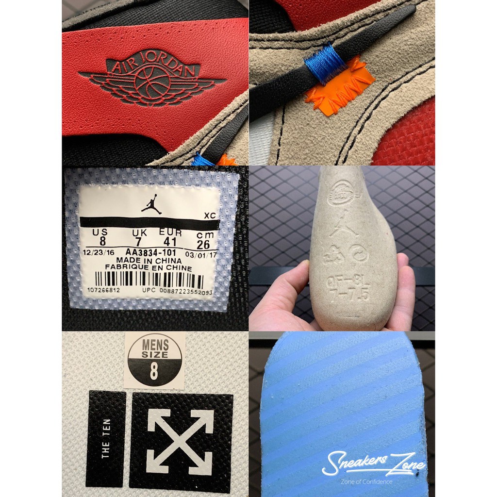 (FREESHIP+HỘP+QUÀ) Giày Thể Thao Sneakers AIR JORDAN 1 OFF WHITE Retro High Chicago đỏ trắng cực đẹp cho cả nam và nữ | BigBuy360 - bigbuy360.vn