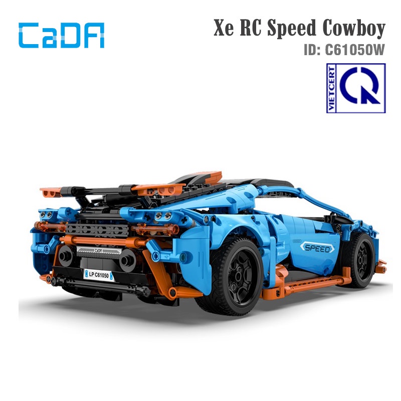 Đồ chơi lắp ráp lego technic mô hình siêu Xe RC Speed Cowboy - Cada C61050W có điều khiển từ xa