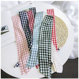 Khăn lụa caro, khăn buộc túi, thắt nơ thanh lịch buộc tóc đi biển - Y130