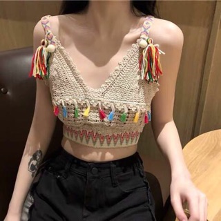 Áo len crotchet đi biển dễ thương
