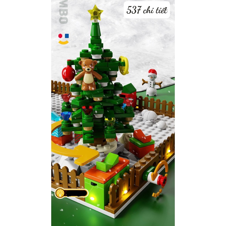 Lego ngôi nhà giáng sinh 573 chi tiết - Hãng Sembo Block