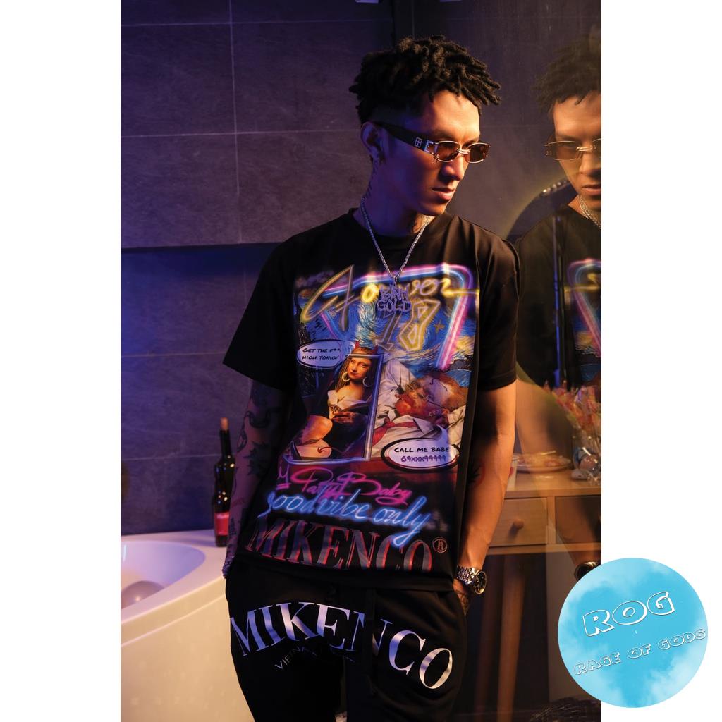 Áo thun tay lỡ MIKENCO 18+ Streetwears SG , Áo thun unisex nam nữ from rộng oversize chất liệu cotton