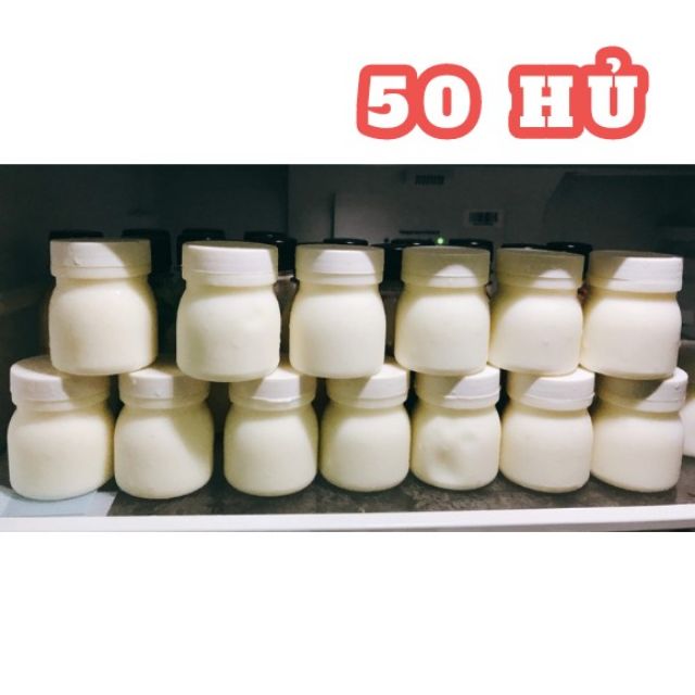 [Ảnh Thật] 50 Hủ Nhựa 90ml Rỗng Đựng Sữa Chua
