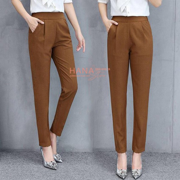 Quần tây baggy công sở khóa sườn cạnh bên hông dài cạp lưng cao màu Đen - Vải hãng Vitex  - Phối áo sơ mi đi làm đi học