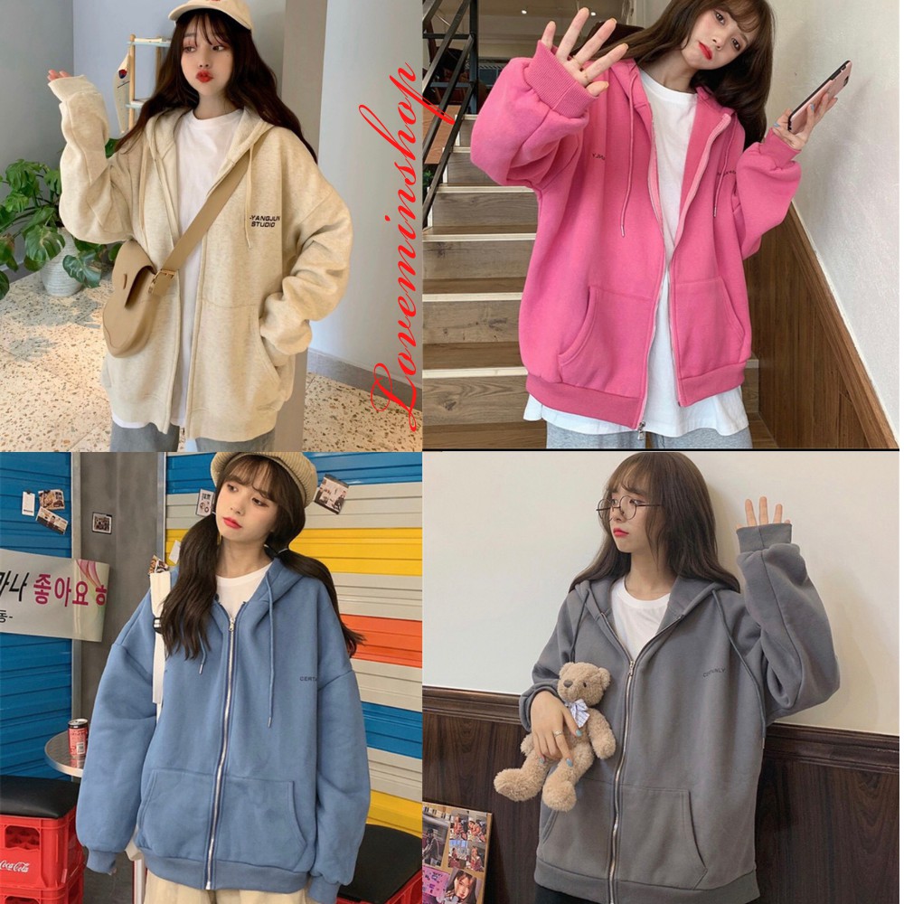 Áo khoác hoodie nữ nỉ bông Dễ Thương CUTE HDTC LOVEMIN - M17
