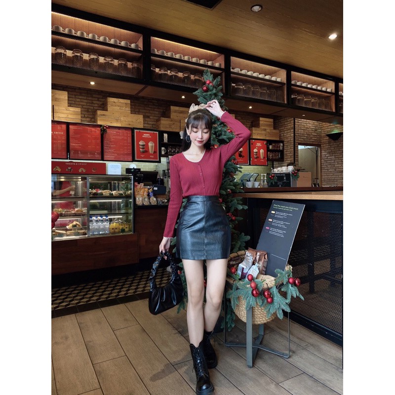 𝙇𝙖𝙙𝙮 𝙎𝙩𝙮𝙡𝙚 & 𝙊𝙪𝙩𝙛𝙞𝙩𝙨 𝘅 Chân váy da trơn | BigBuy360 - bigbuy360.vn