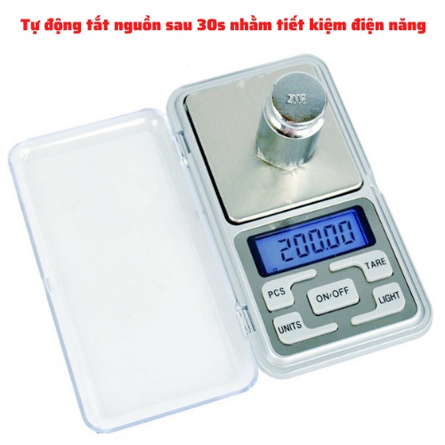 Cân Tiểu li điện tử làm bánh mini chính xác cao định lượng 0.01g-200g bảo hành 12 tháng Cân vàng đá quý nhà bếp