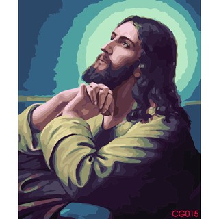 Tranh treo tường tự tô màu số hóa Oceans hình chúa Giêsu, tranh số hoá chúa Jesus, Oceans shop