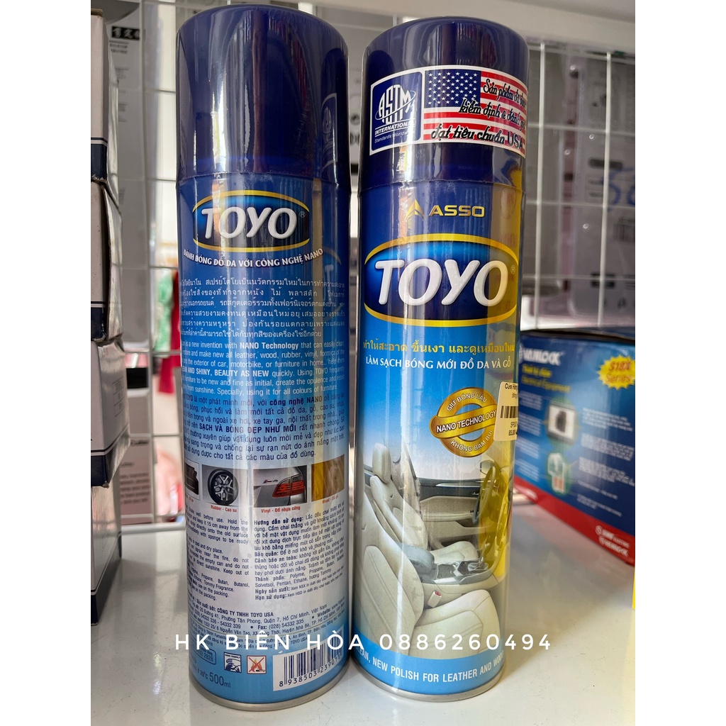 BÌNH XỊT BÓNG VỆ SINH ĐỒ DA, NỘI THẤT Ô TÔ, ĐỒ GỖ TOYO