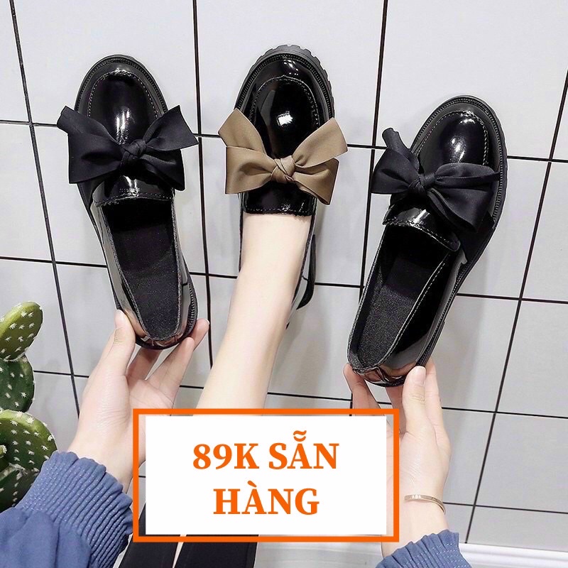 Giày búp bê cổ thấp buộc Nơ Bản To Cao Cấp