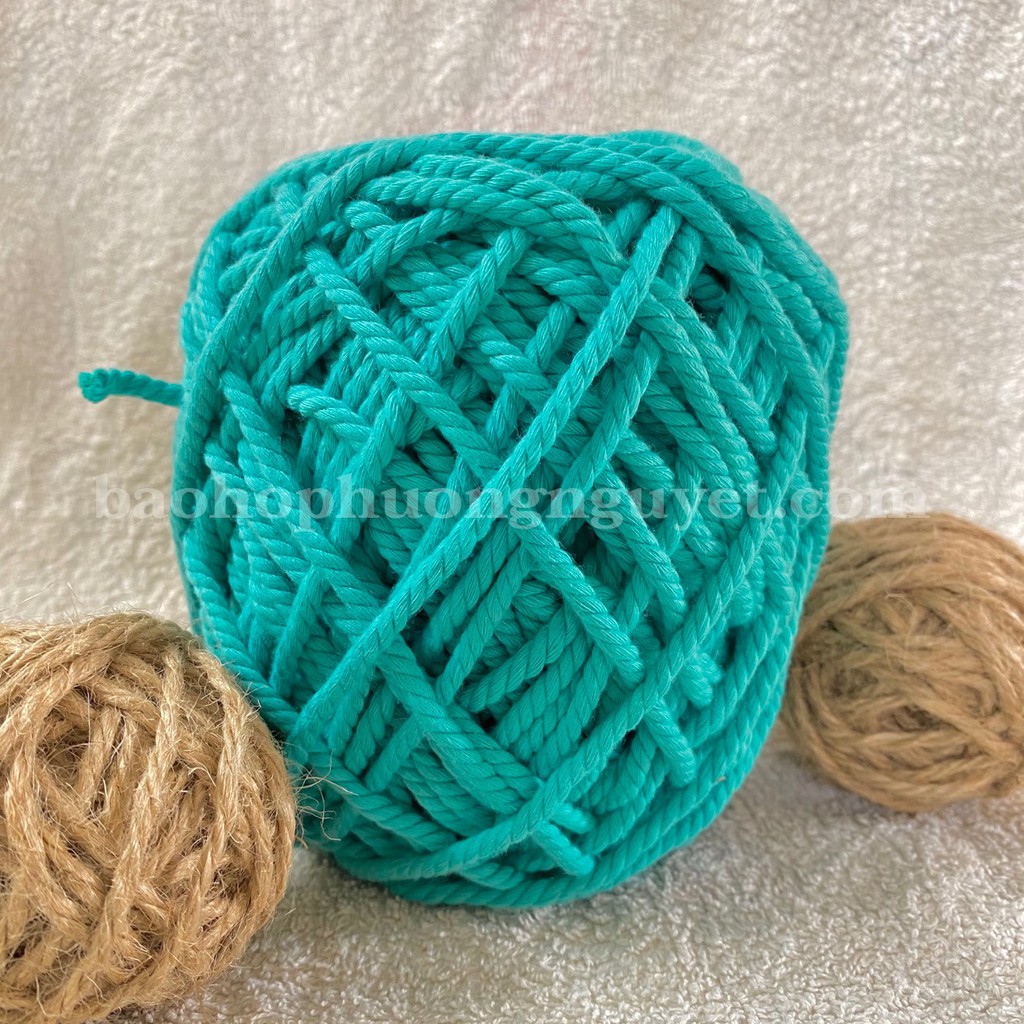 dây thừng cotton làm handmade, macrame, decor nhiều màu sắc size 3mm