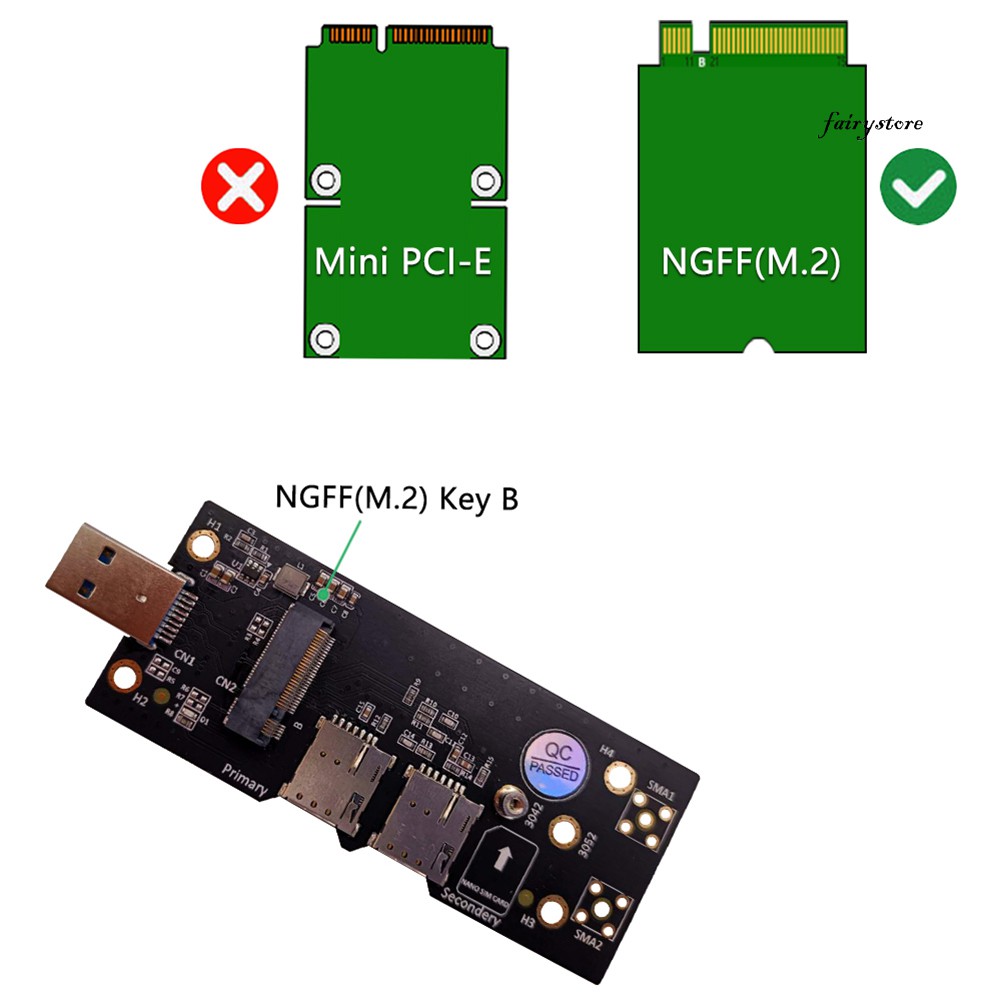 Bộ Chuyển Đổi Card Card Mạng Wifi 3g / 4g / 5g Ngff M.2 Sang Usb 3.0