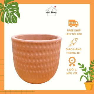Chậu đất nung trồng cây Nhà Decor giọt nước size vừa trồng cây cảnh trồng sen đá xương rồng ship 1h lỗi 1 đổi 1