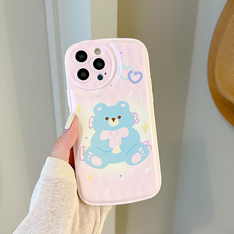 Ốp lưng iphoneỐp Điện Thoại  Hình Gấu Có Giá Đỡ Cho iPhone 11 Pro Max 13 Pro Max 12 Pro Max 7Plus xr XS MaxDinuo case