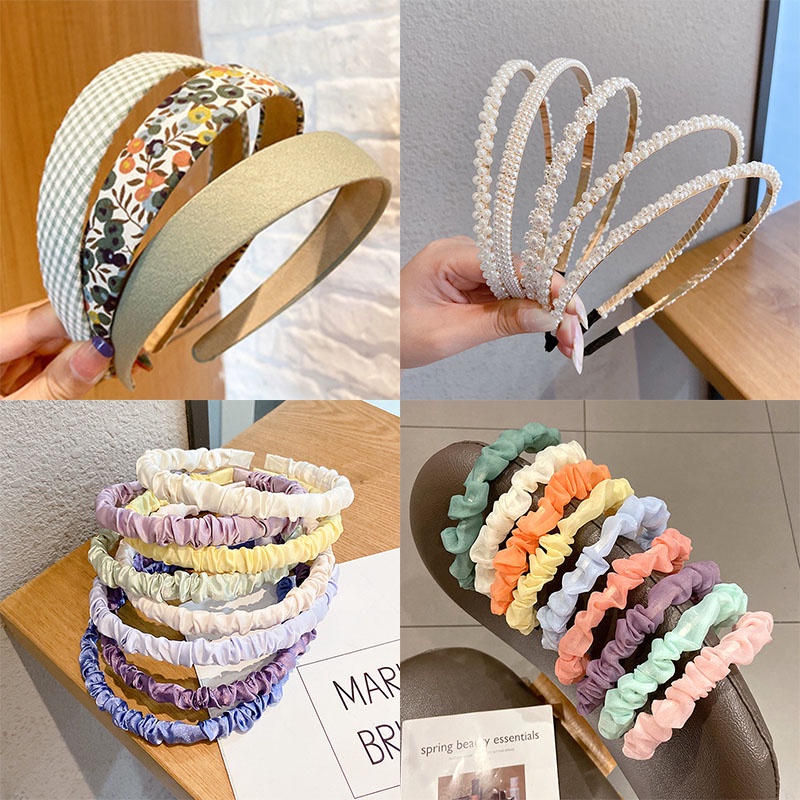 Băng Đô Xếp Ly Chống Trượt Thời Trang Ngọt Ngào Mới Cho Nữ