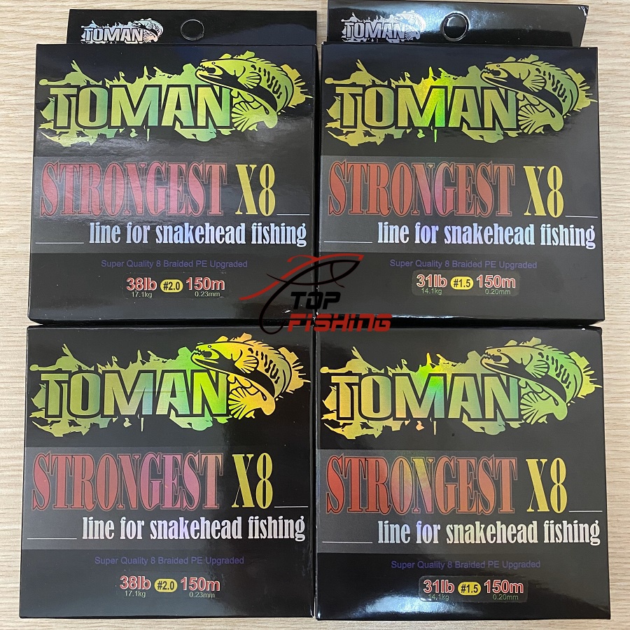 Dù PE Toman Strongest X8 - Dù Câu Lure 8 Lõi Giá Rẻ - Siêu Bền - TopFishing