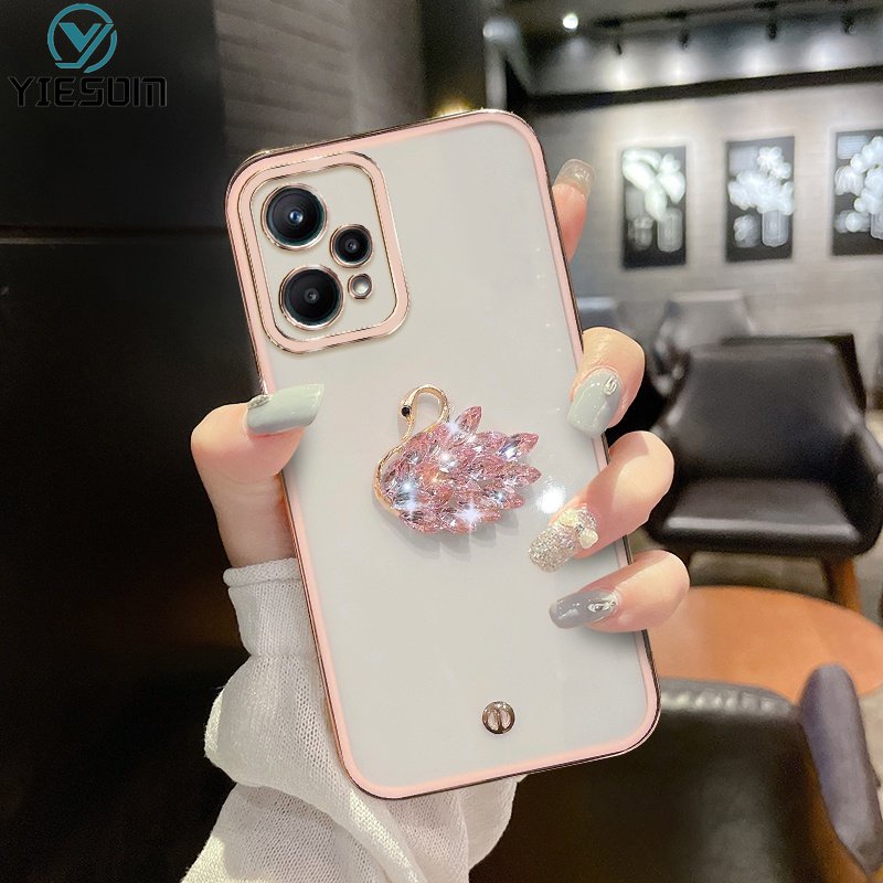 Ốp Điện Thoại Silicon Mềm Trong Suốt Đính Kim Tuyến Sang Trọng Cho Realme 9i 9 8 Pro Plus 4G 5G