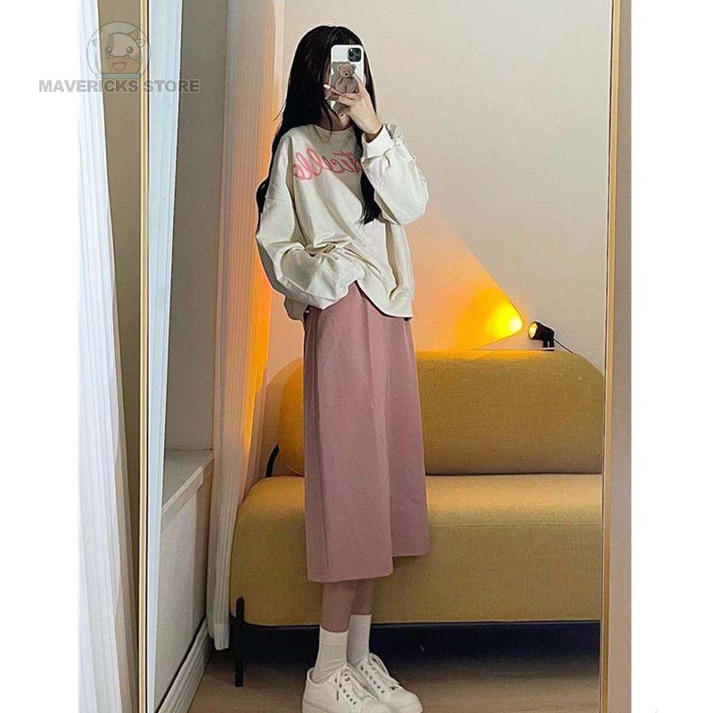 Set 2 món áo váy dáng rộng thời trang cho nữ