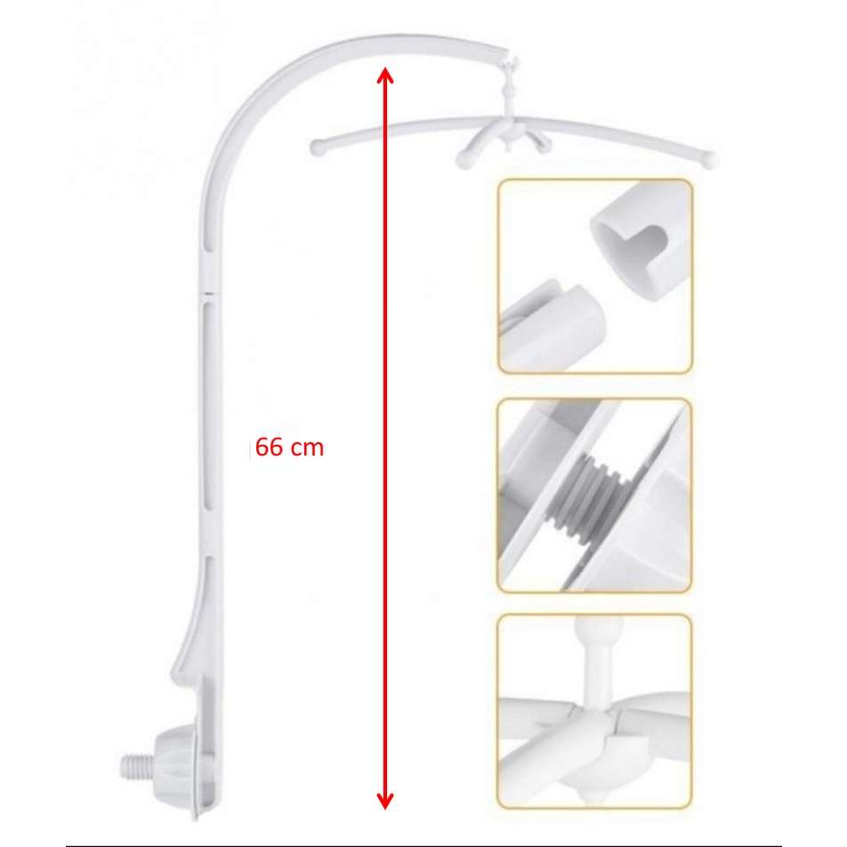 (Mã ưu đãi) Thanh treo nôi hộp nhạc vặn cót 1 bài