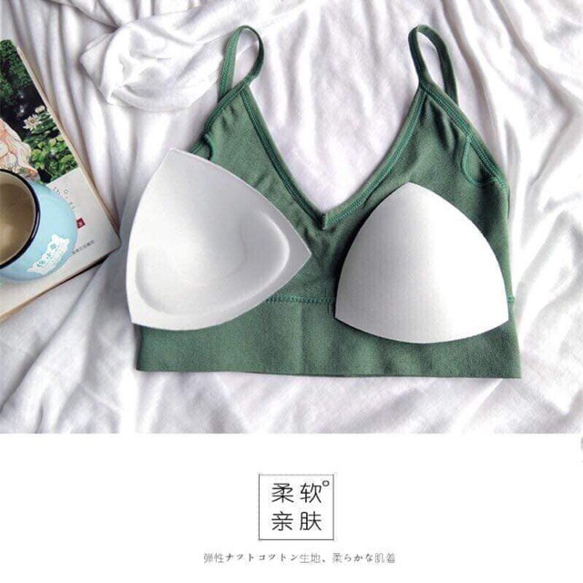 Áo lót cotton nữ cổ tim , Áo bra cổ chữ U tạo vòng 1 đẹp sexy mẫu mới Hot Trend