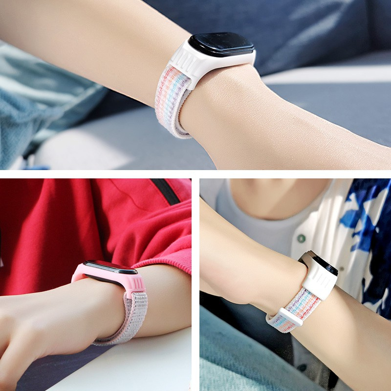 Dây đeo sợi nylon mềm thoáng khí thay thế cho Xiaomi Mi Band 6 5 4 3 Xiaomi Miband 3 4 5 6