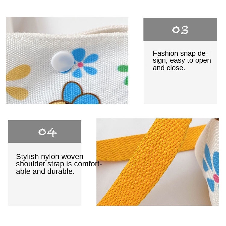 Túi xách Canvas họa tiết hoạt hình dễ thương cho bé