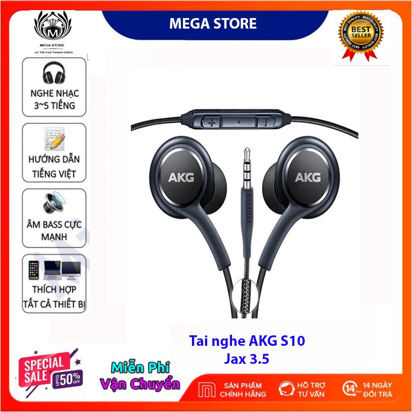 Tặng kèm núm phụ Tai Nghe Có Dây AKG S10 2020 Phiên Bản Mới Jax Type-C, Tai Nghe Nhét Tai Giá Tốt