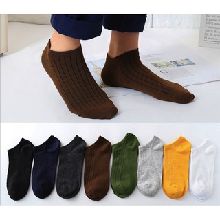 Tất Vớ Trơn Cổ Ngắn Ulzzang Unisex Gân Nhỏ Mùa Hè KT022